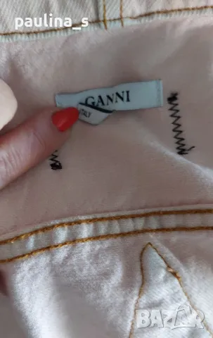 "Ganni" jeans jacket / Italy 🇮🇹 / Розово дънково яке с качулка и широки ръкави , снимка 10 - Якета - 48441654