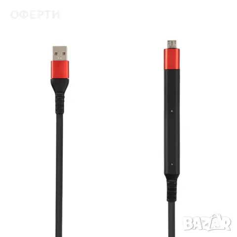 Micro USB кабел Гъвкав 1м арт No207511, снимка 1 - Друга електроника - 47017504