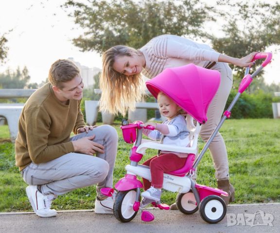 Детска триколка 4 в 1 smarTrike Breeze Plus, розова, снимка 12 - Детски велосипеди, триколки и коли - 46056277