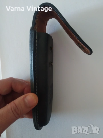Калъф за сгъваем нож ножка, изработен от дебела естествена кожа, снимка 5 - Ножове - 54132699