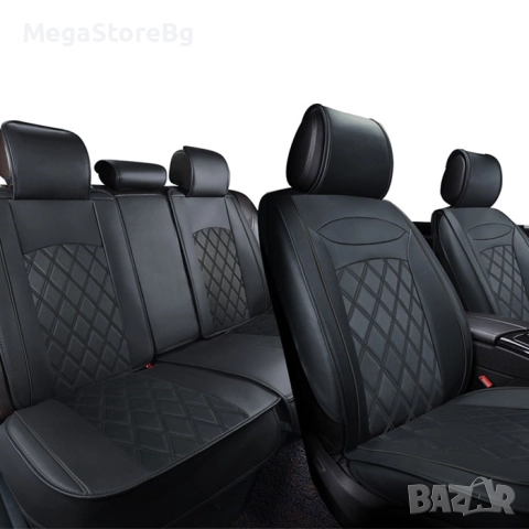 Кожена Тапицерия за МПС 1158 - 5 части Черно/Черно, снимка 2 - Аксесоари и консумативи - 51971010