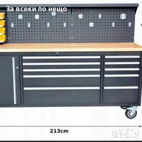 Подвижен шкаф за инструменти с работен плот JCB, снимка 14 - Други инструменти - 50328455