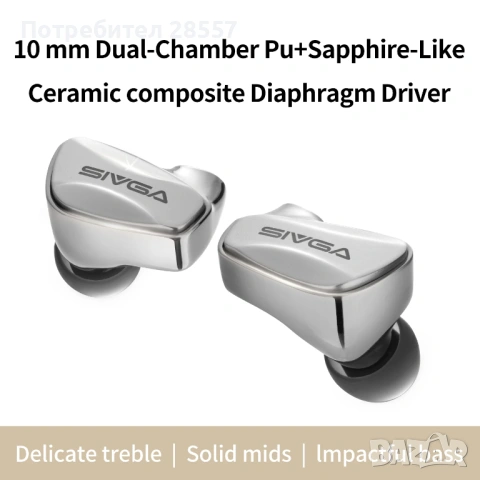 Нови- неотваряни SIVGA SM100 тип iem , снимка 10 - Слушалки и портативни колонки - 53518988