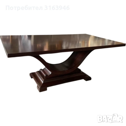 Луксозна масивна трапезна маса от масивно дърво класически американски стил