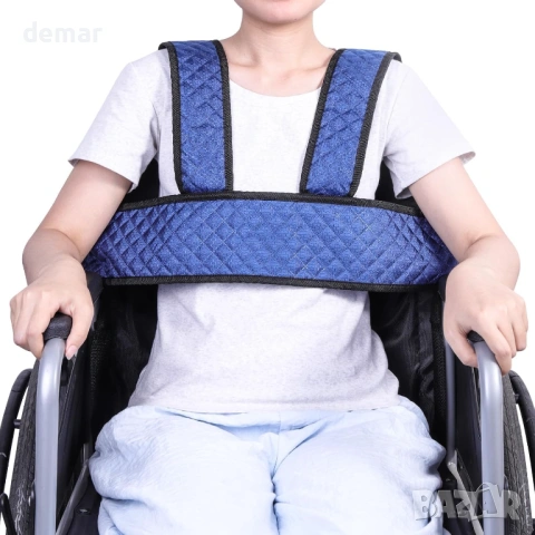 Предпазен колан за инвалидни колички, колани за седалки за пациенти (стил жилетка-зелен)