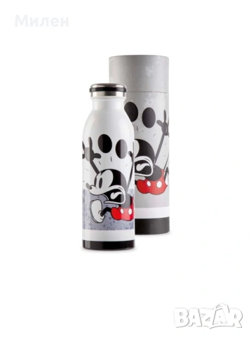 Термо бутилка Disney Mickey Mouse 500 мл сива, жълта и оранжева