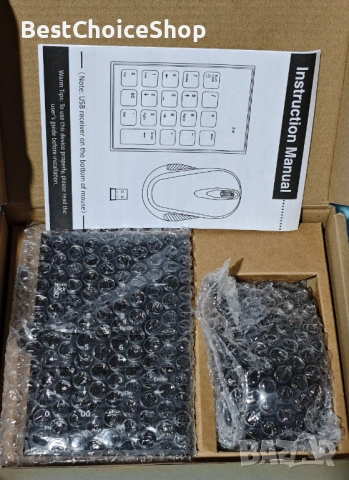 CATECK безжична цифров клавиатура и мишка с USB приемник, снимка 5 - Клавиатури и мишки - 53079506