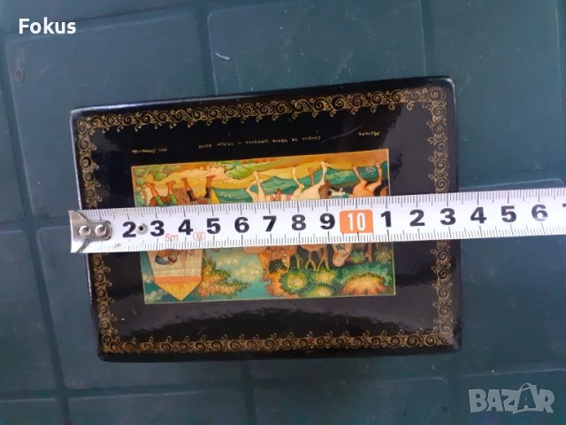 Руска лакова кутия рисувана сцена от приказка, снимка 3 - Антикварни и старинни предмети - 51301326