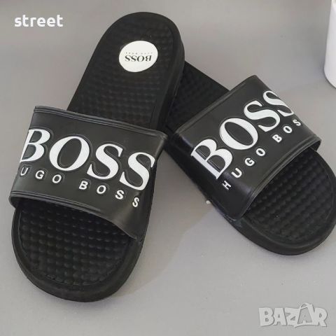 Boss slipers man мъжки чехли летни джапанки гигант, снимка 1 - Джапанки - 46627931