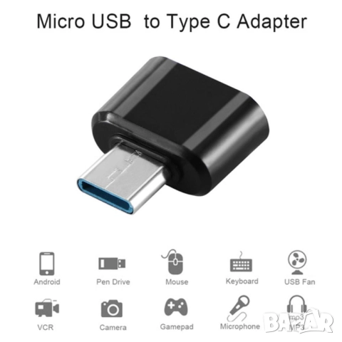 USB-C към USB адаптер OTG , снимка 2 - Кабели и адаптери - 51639624