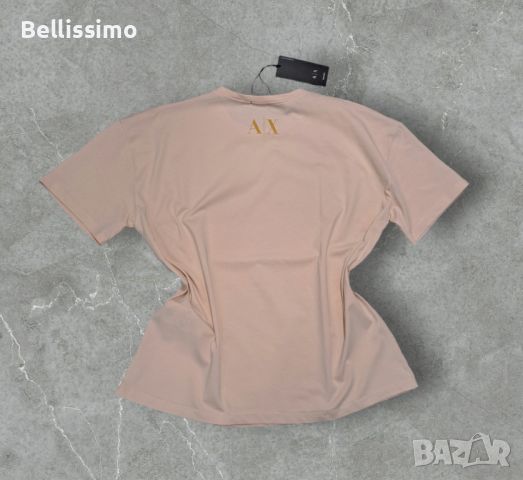 *Armani Exchange* Дамска тениска в бежов цвят, снимка 2 - Тениски - 45284358