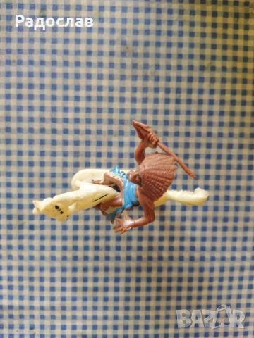 стара фигурка Конник Индианец, снимка 2 - Колекции - 54233443