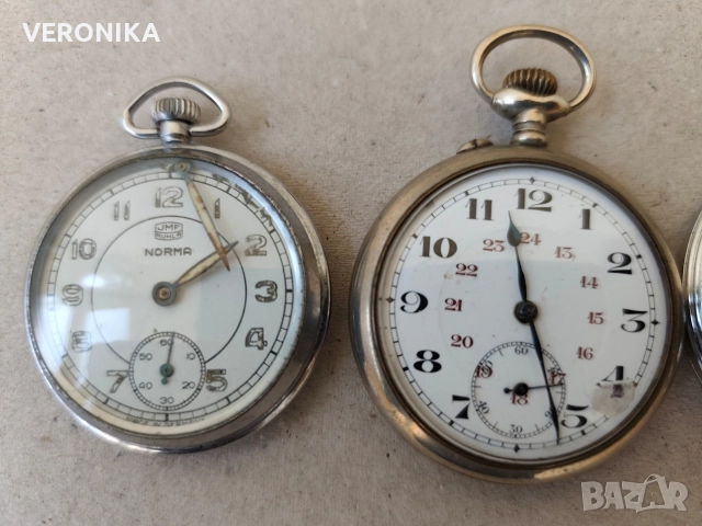 Лот Стари Джобни Часовници, снимка 2 - Антикварни и старинни предмети - 52680259