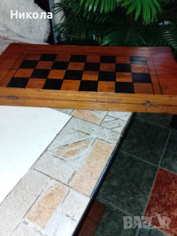 Шах табла 48/48 от соца с фигури и пулове, снимка 4 - Къмпинг мебели - 51628607