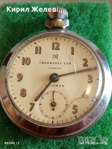 Джобен часовник INGERSOLL LONDON TRIUMPH рядък за КОЛЕКЦИЯ 54343