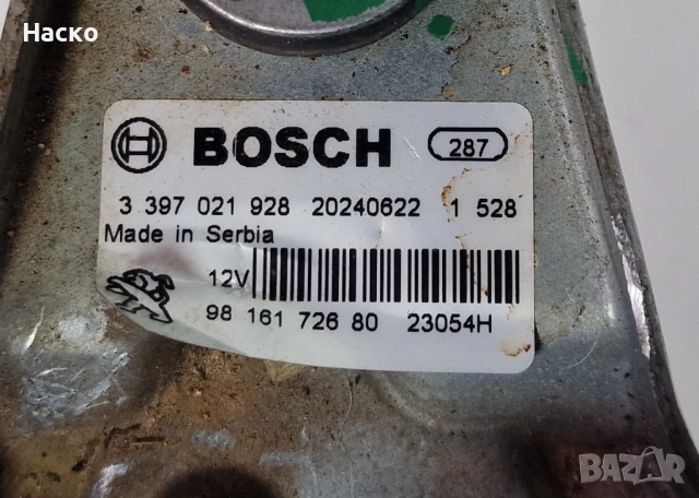 Дясно Моторче Десен Механизъм Чистачки Peugeot 508 Пежо 508 2010-2018 9816172680 1397220695, снимка 3 - Части - 52877827