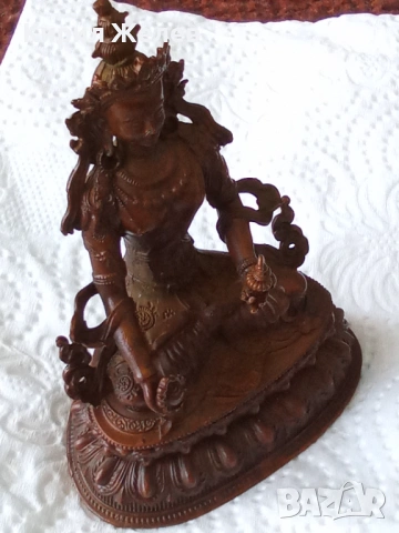 Бронзова статуетка тара 54228, снимка 2 - Колекции - 53754492
