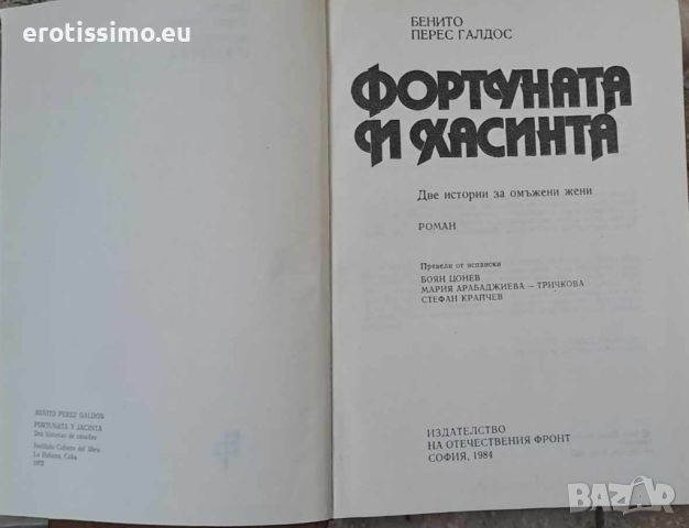 Фортуната и Хасинта - автор Бенито Галдсон, снимка 2 - Художествена литература - 45658195