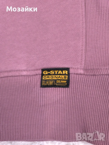 Дамски суитшърт с кръгло деколте G-Star RAW, пепел от рози, свободна кройка - размер M, снимка 9 - Суичъри - 53595528