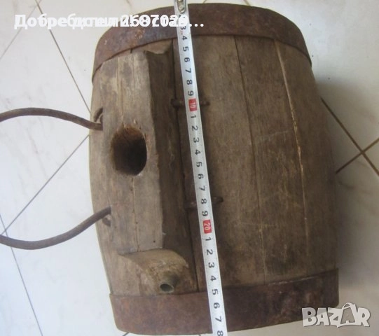 стар- дървени конски бъкел, бъклица манерка, Бърдук, буре, бъчва, снимка 3 - Други - 35003520
