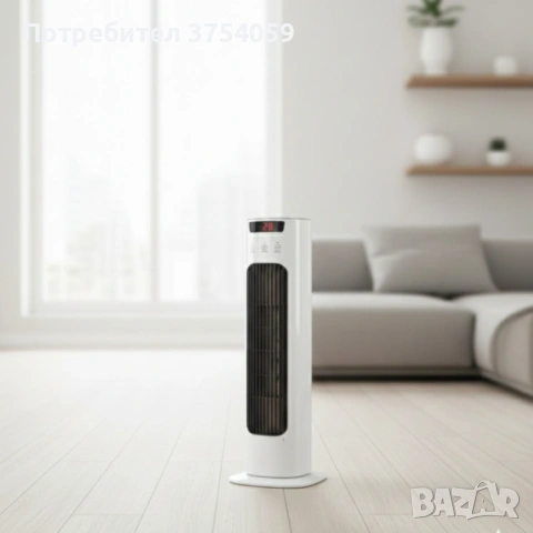 Вертикален керамичен отоплител с дистанционно и защита от прегряване, снимка 2 - Отоплителни печки - 53124874