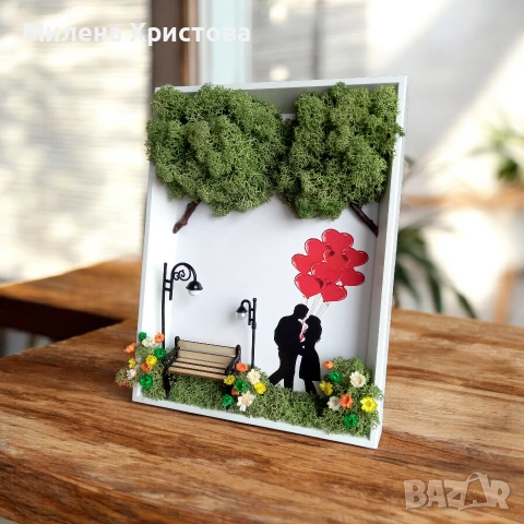 Подарък за Свети Валентин със скандинавски мъх , снимка 4 - Пана - 53244226