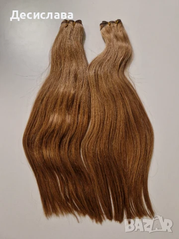 Естествена лукс кафява коса, много гъста с плътни крайща! Подходяща за трайно поставяне!, снимка 9 - Аксесоари за коса - 50992541