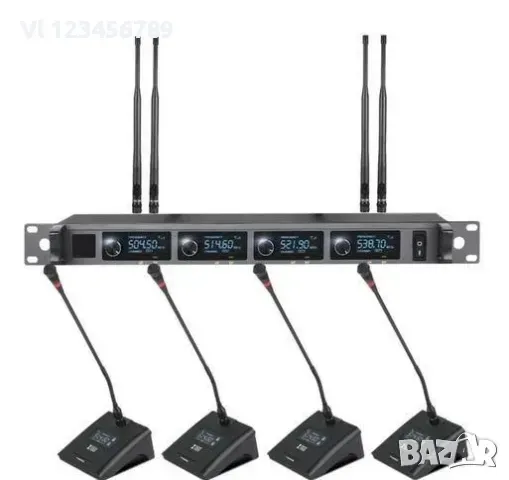 Радиоконферентна система с 4 безжични микрофона SU-KAM SM-400, снимка 3 - Микрофони - 49700239