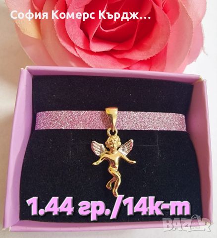  Златна висулка, снимка 1 - Колиета, медальони, синджири - 45742029