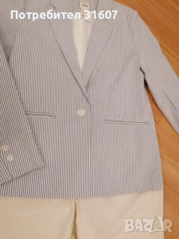 Бял панталон - меко кадифе на Massimo Dutti, снимка 3 - Панталони - 53965329