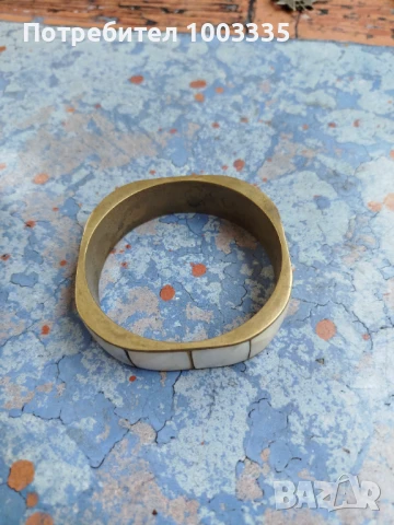 Стара гривна със седеф 1, снимка 2 - Антикварни и старинни предмети - 51330293