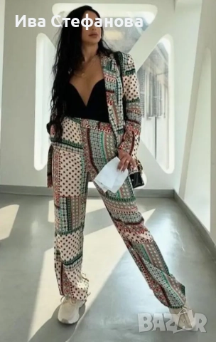 Нов висока талия ежедневен елегантен панталон zara Zara Зара свободна кройка 100 % вискоза  , снимка 2 - Панталони - 46264671