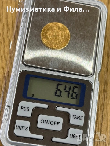 Златна монета 20 драхми 1884 година, снимка 5 - Нумизматика и бонистика - 54117922