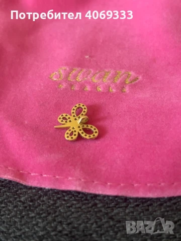 Нежна златна висулка 1.22гр 14к, снимка 3 - Колиета, медальони, синджири - 50824828