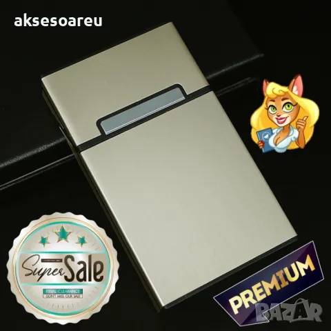 Алуминиева табакера кутия за тънки Слим цигари мурати слим Murati slim контейнер за съхранение , снимка 2 - Табакери - 50232567