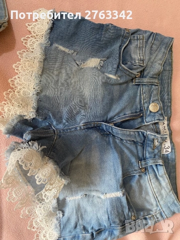 Къси дънки Xs размер, снимка 2 - Къси панталони и бермуди - 54098082