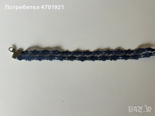 Дамски тъмносин чокър, снимка 2 - Други - 53136465