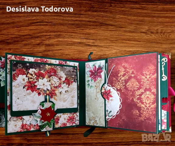 Изцяло ръчно изработен коледен албум за снимки , снимка 8 - Коледни подаръци - 52621977