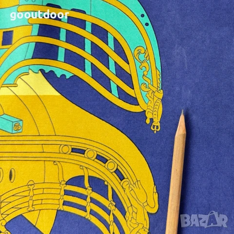 Vintage Hermès Proues Silk Scarf 87x87, снимка 9 - Шалове - 51171551