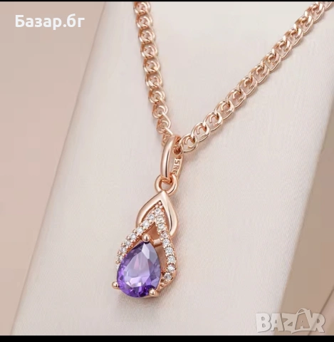 Позлатен комплект с проба 585. 