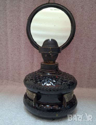Стара газена лампа с огледало, снимка 9 - Антикварни и старинни предмети - 45432498