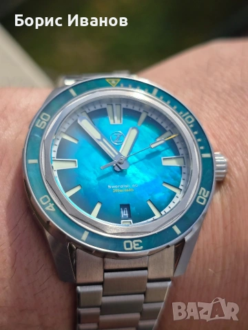 Zelos Swordfish 40mm Teal MOP, снимка 2 - Мъжки - 53119548