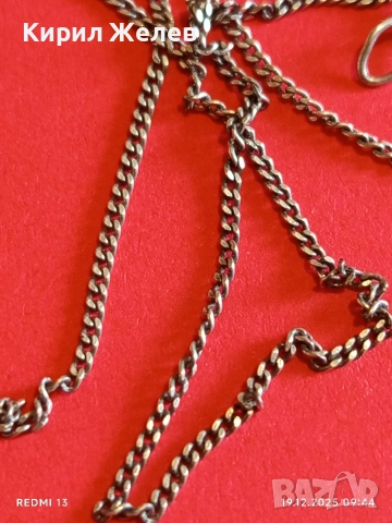 Сребърен синджир тип плетка Керб финно елегантно бижу 52356, снимка 2 - Колиета, медальони, синджири - 52844993