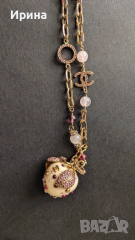 Огърлица Шанел - Ябълката, снимка 5 - Колиета, медальони, синджири - 53731776