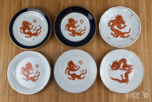 6 чинии с дракони, снимка 1