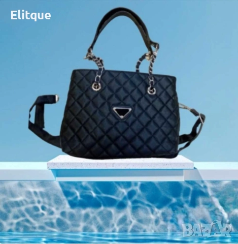 Стилна дамска ежедневна чанта с къса и дълга дръжка, снимка 6 - Чанти - 52855093