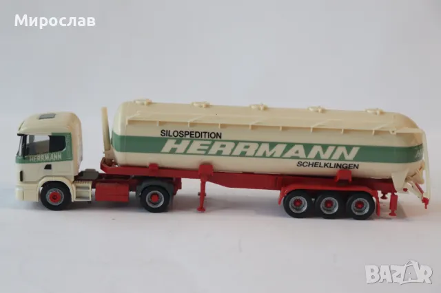 HERPA H0 1/87 SCANIA СИЛОЗ ЦИСТЕРНА МОДЕЛ КОЛИЧКА КАМИОН