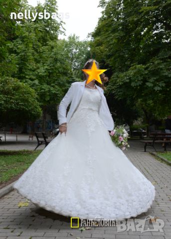 Булчинска рокля с подарък чанта и воал, снимка 2 - Сватбени рокли - 40821449