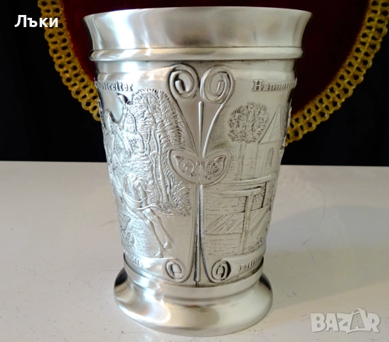 Чаша от калай,халба 300 мл.,стари телефони,конник,Дюрер. , снимка 3 - Антикварни и старинни предмети - 51581098