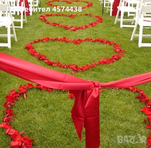 Комплект изкуствени розови листенца, декоративни, снимка 4 - Изкуствени цветя - 52670466